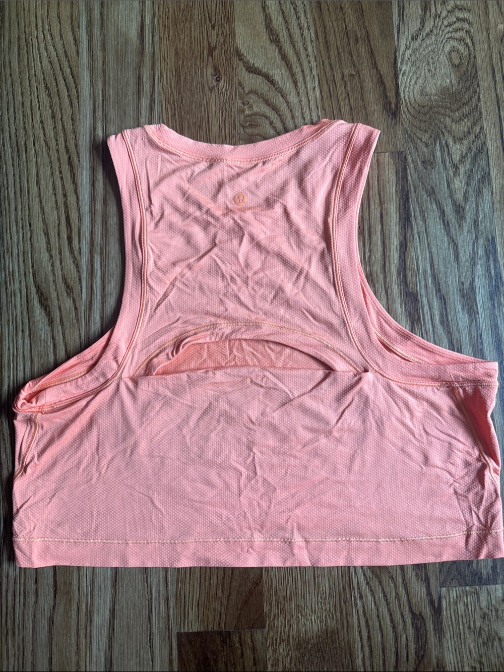 Lululemon Athletica Orange Cut-Out Cropped Tank Top Size 4